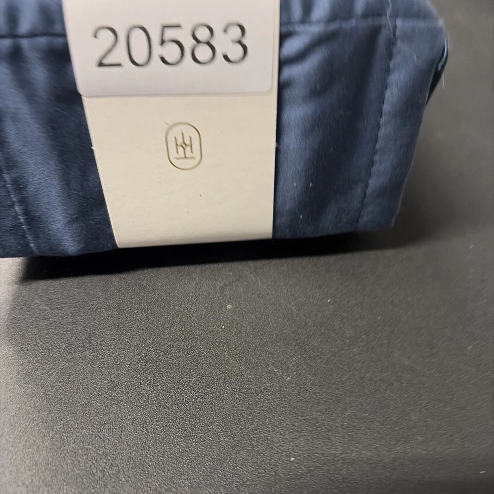 Threshold Performance Cotton Sateen QUEEN Flat Sheet Blue 400 TC Smooth 20583